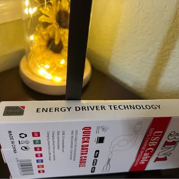 3 in 1 TPE Charging Cable - Black #YC - Picture 5 of 6